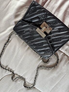 MICHAEL Michael Kors Black Quilted Leather Chain Crossbody Bag